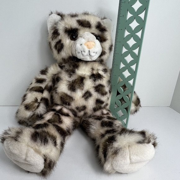 Build A Bear Workshop Plush Clouded Snow Leopard Cat Sparkle Stuffed Animal BAB - Picture 10 of 12